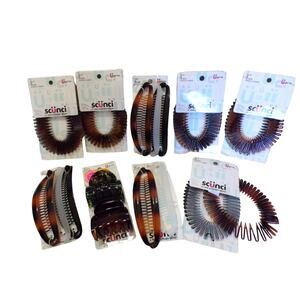 Scunci Hair Accessories Bundle Stretch Combs, Banana & Jaw Clips #024